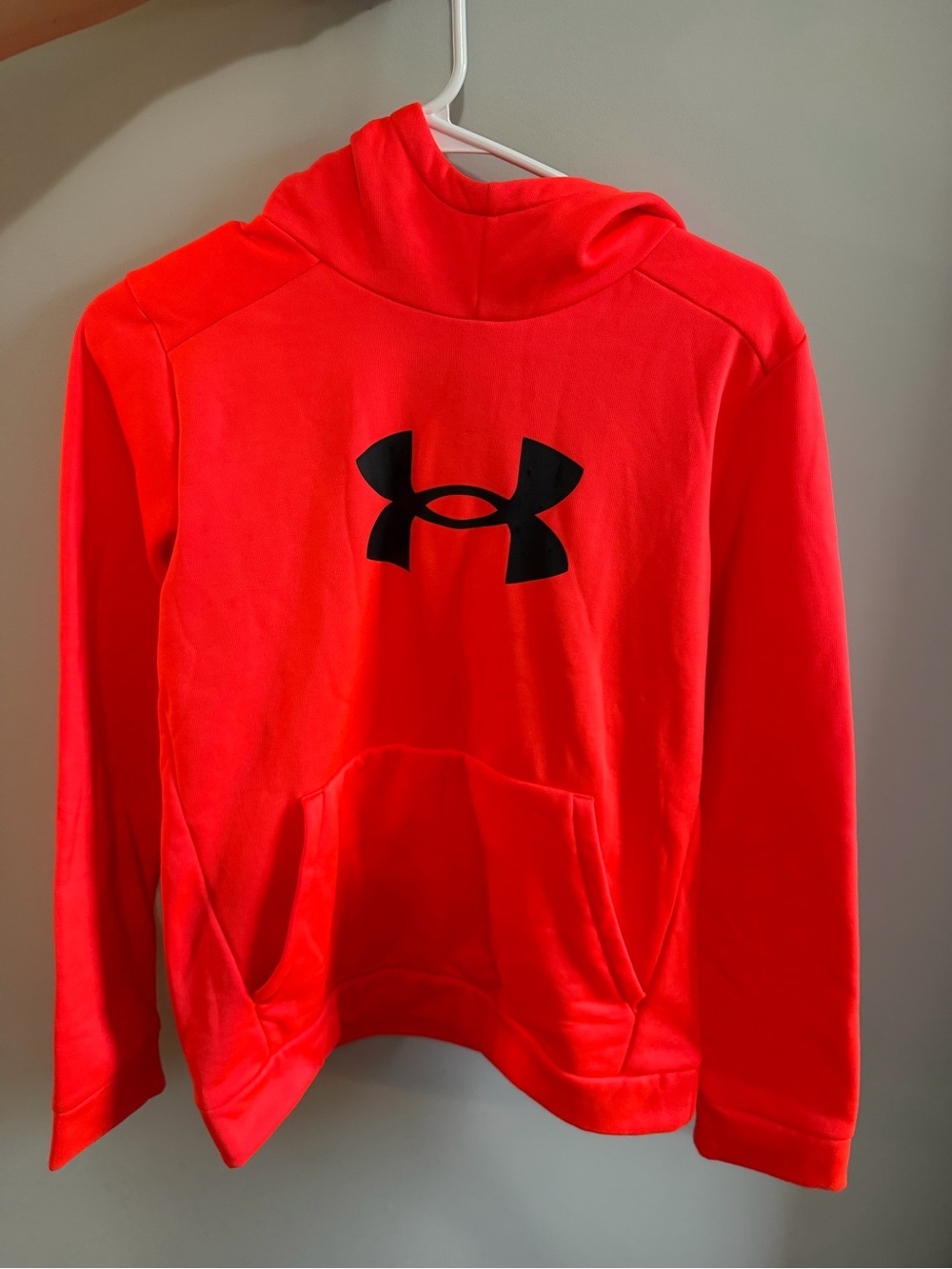 Under Armour Kids Bright Red Hoodie with Black Logo